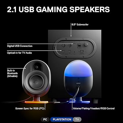SteelSeries Arena 7 Gaming Speaker - PakByte  