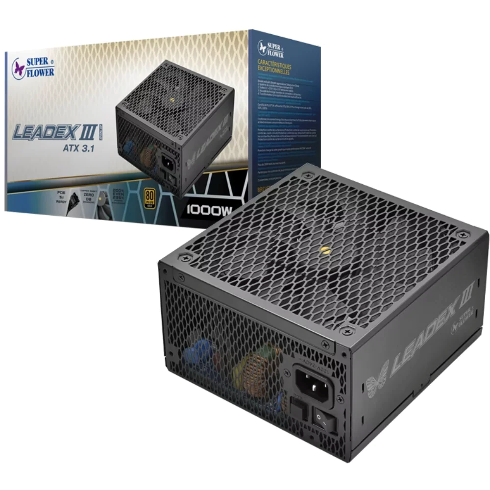 Super Flower Leadex III Gold 1000W Fully Modular PCIe 5.0 Power Supply - EasySkins, Inc. 