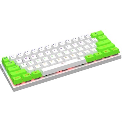 T-DAGGER Arena T-TGK321 Mechanical Gaming Keyboard - White/Green - PakByte Computers 