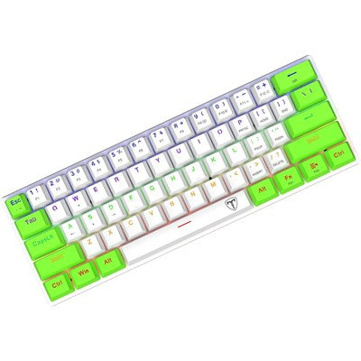 T-DAGGER Arena T-TGK321 Mechanical Gaming Keyboard - White/Green - PakByte Computers 