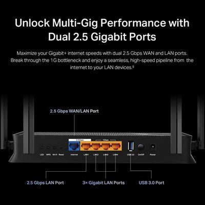 TP-Link Archer BE230 BE3600 Dual-Band Wi-Fi 7 Router