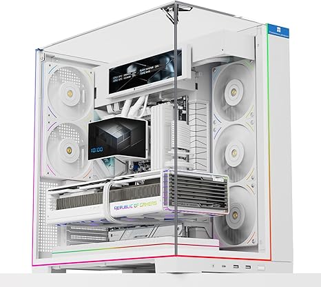 Thermalright A70 Vision ATX Gaming Case with 9.16" LCD Display - White