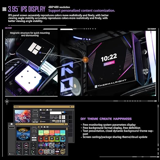 Thermalright Hyper Vision 360 ARGB AIO CPU Liquid Cooler - Black