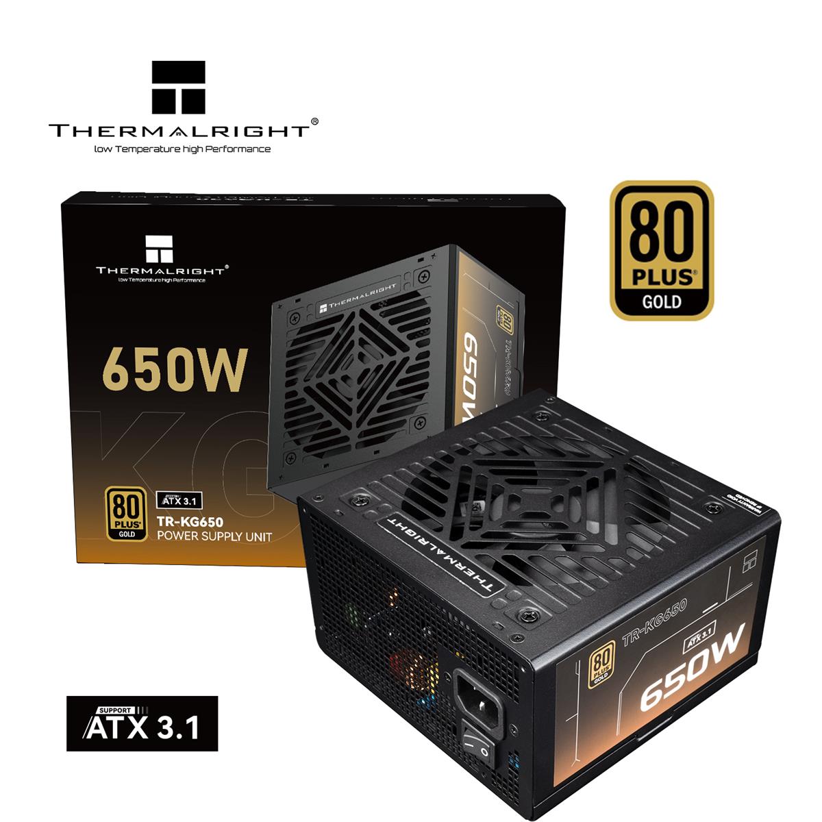 Thermalright KG-650 650W 80 Plus Gold Fully Modular ATX 3.1 Power Supply - PakByte Computers  