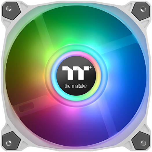 Thermaltake Pure Duo 12 ARGB 120mm Sync Radiator Fan - White - 2 Fan Pack