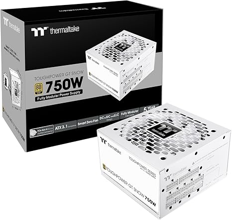 Thermaltake Toughpower GT 750W 80 Plus Gold Power Supply - Snow