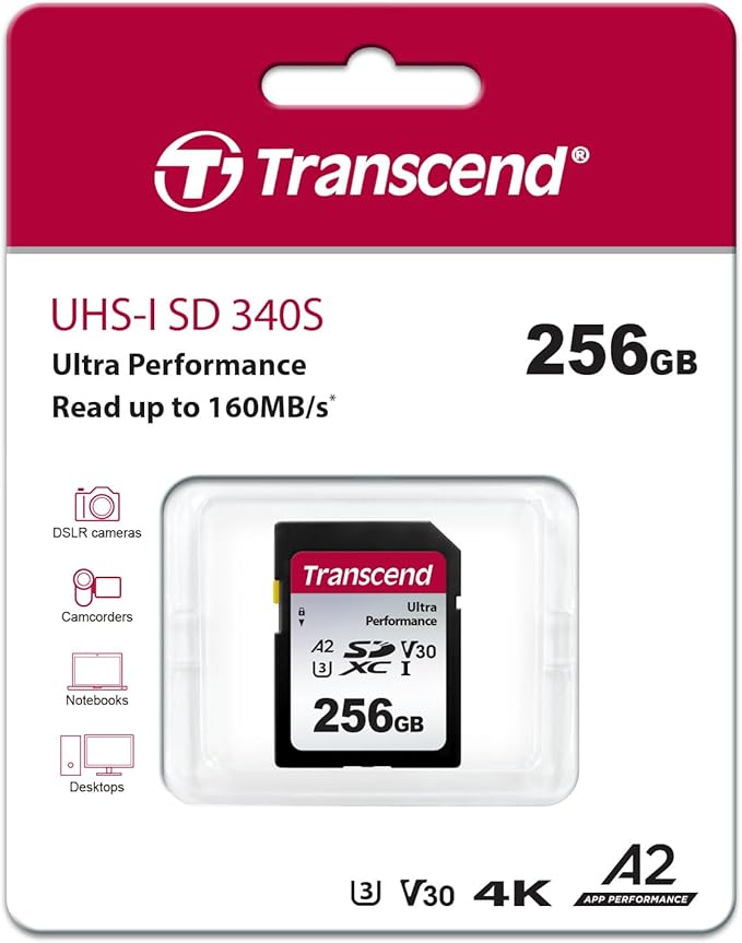 Transcend 340S 256GB MicroSD Memory Card