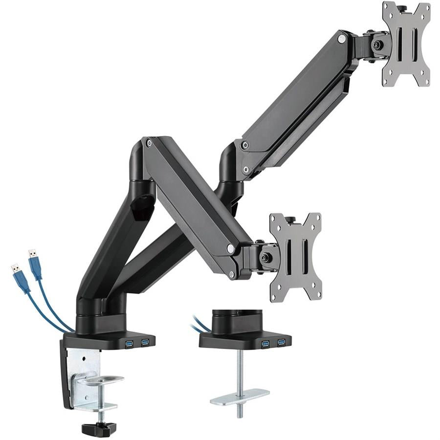Twisted Minds TM-26-C012U Premium Dual Gas Spring Pole Mounted Monitor Arm - PakByte Computers  