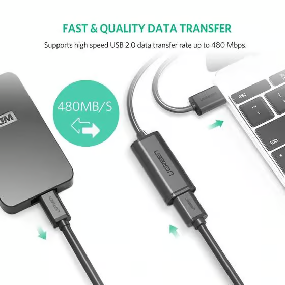 UGREEN 10321 Active Cable USB 2.0 Extension Cable 480 Mbps - 10m