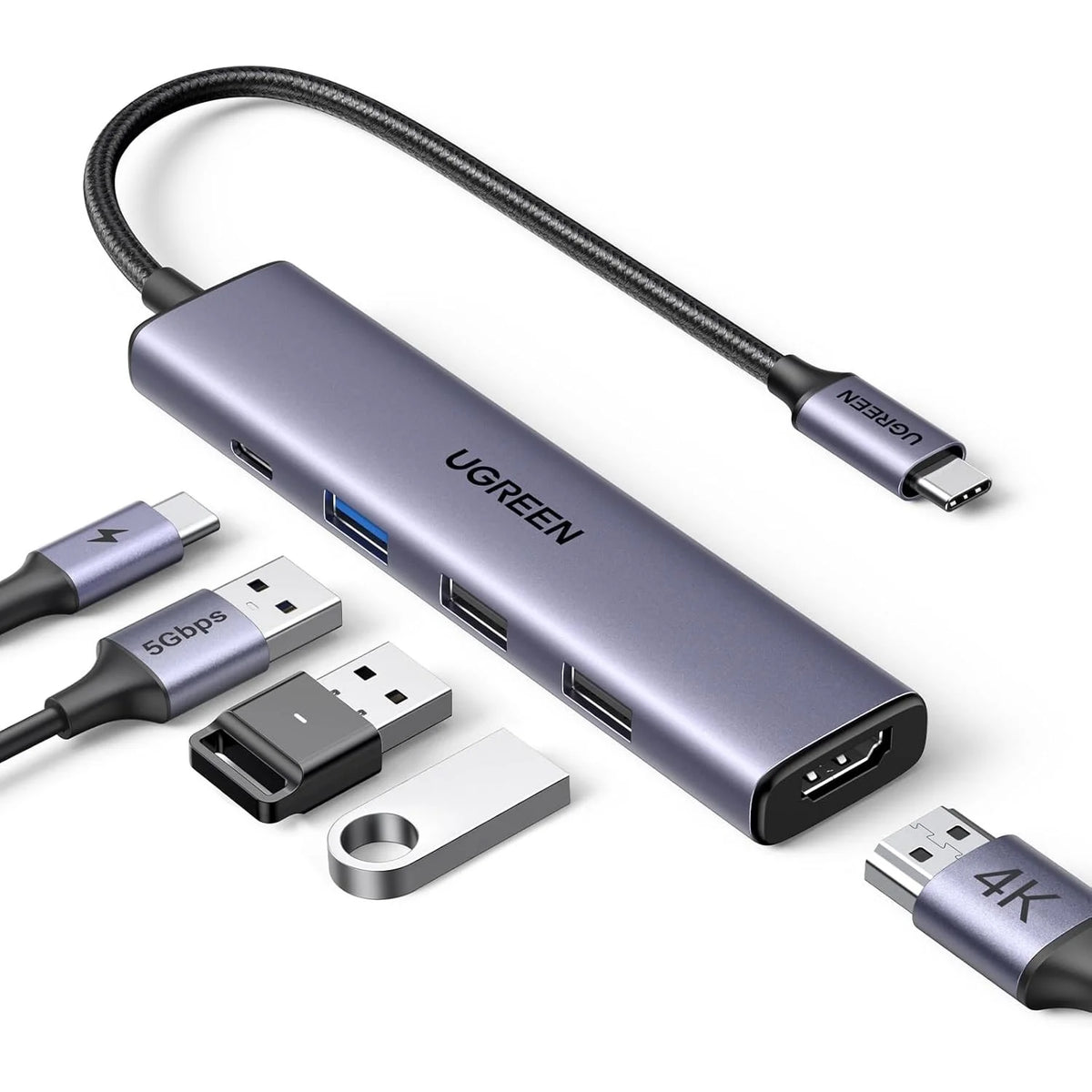 UGREEN 15495 Revodok 105 USB C Hub 5 in 1 Multiport Adapter