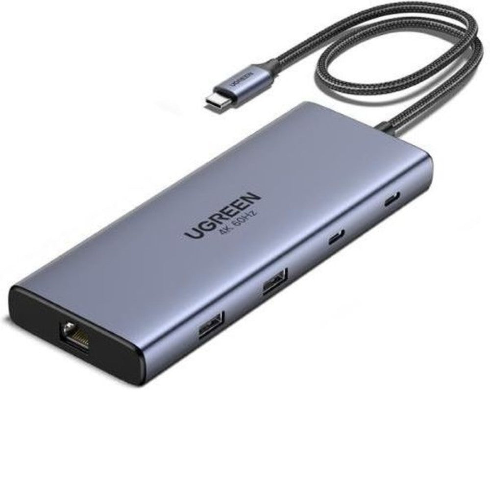 UGREEN 45380 USBC 10IN1 2XHDMI+USB-A/C Docking Station - PakByte Computers  