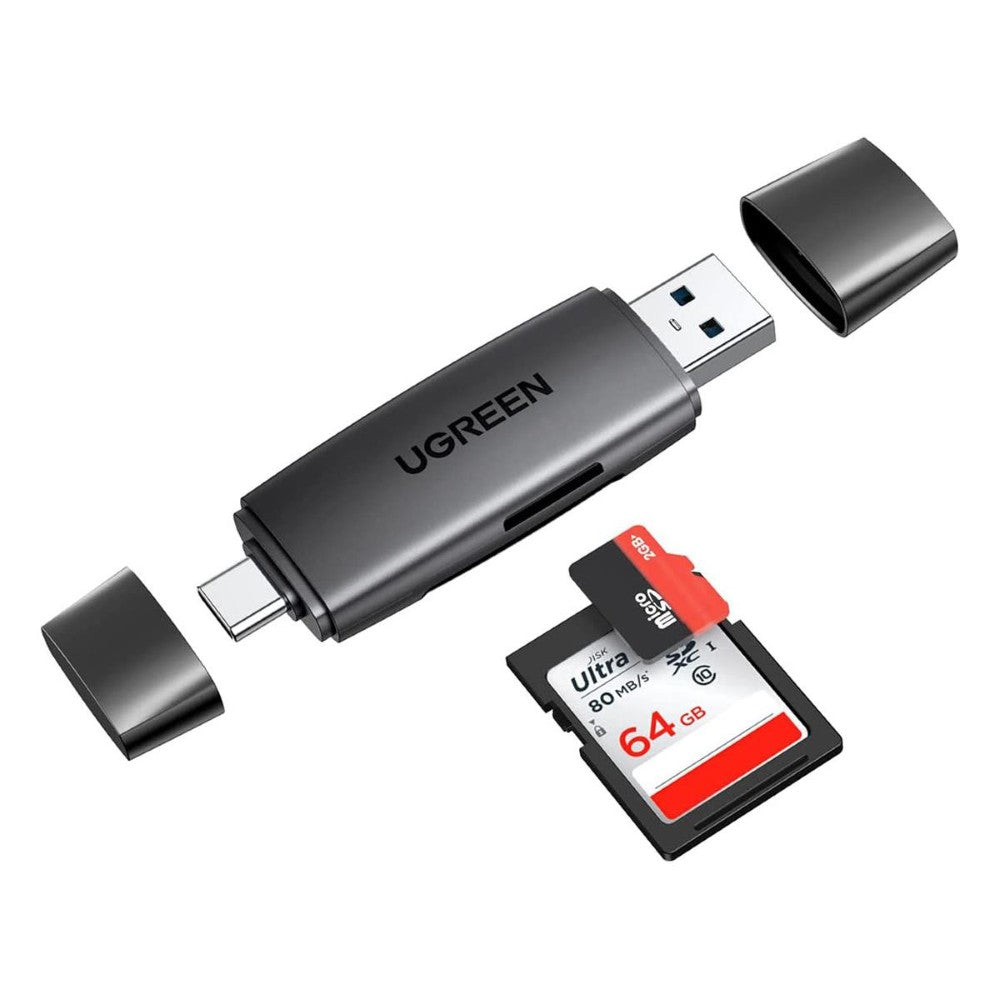 UGREEN 80191 2-in-1 USB-A + USB-C Card Reader - PakByte Computers  
