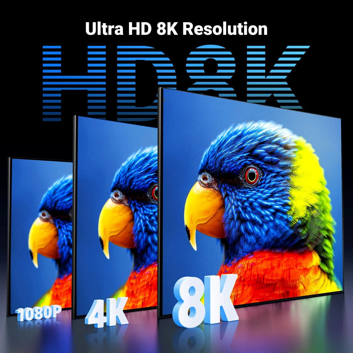 UGREEN 80401 HDMI 8K Male to Male, Cable Aluminum Alloy Shell Braided - 1M