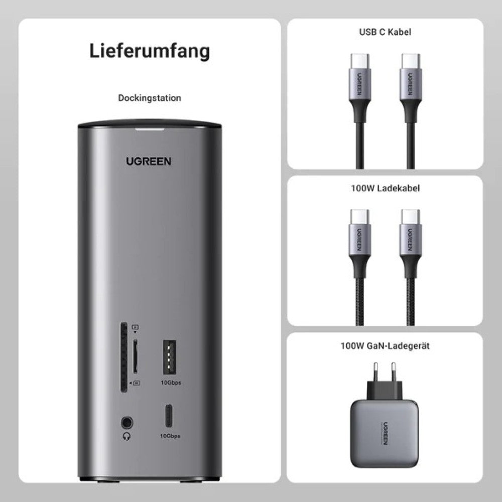 UGREEN 90325 USB C Triple Display Docking Station - PakByte Computers  