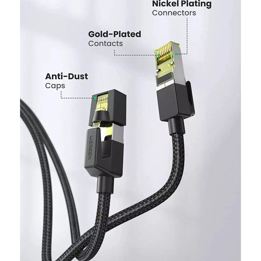 UGREEN Cat 7 Ethernet Cable Braided Pure Copper 10m (Black) - PakByte  