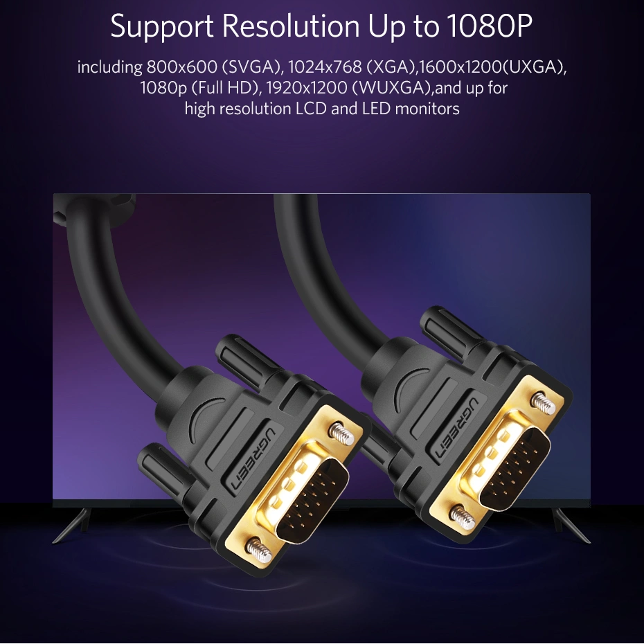 UGREEN 11630 VGA Male to Male 1080P@60Hz Cable - 1.5M
