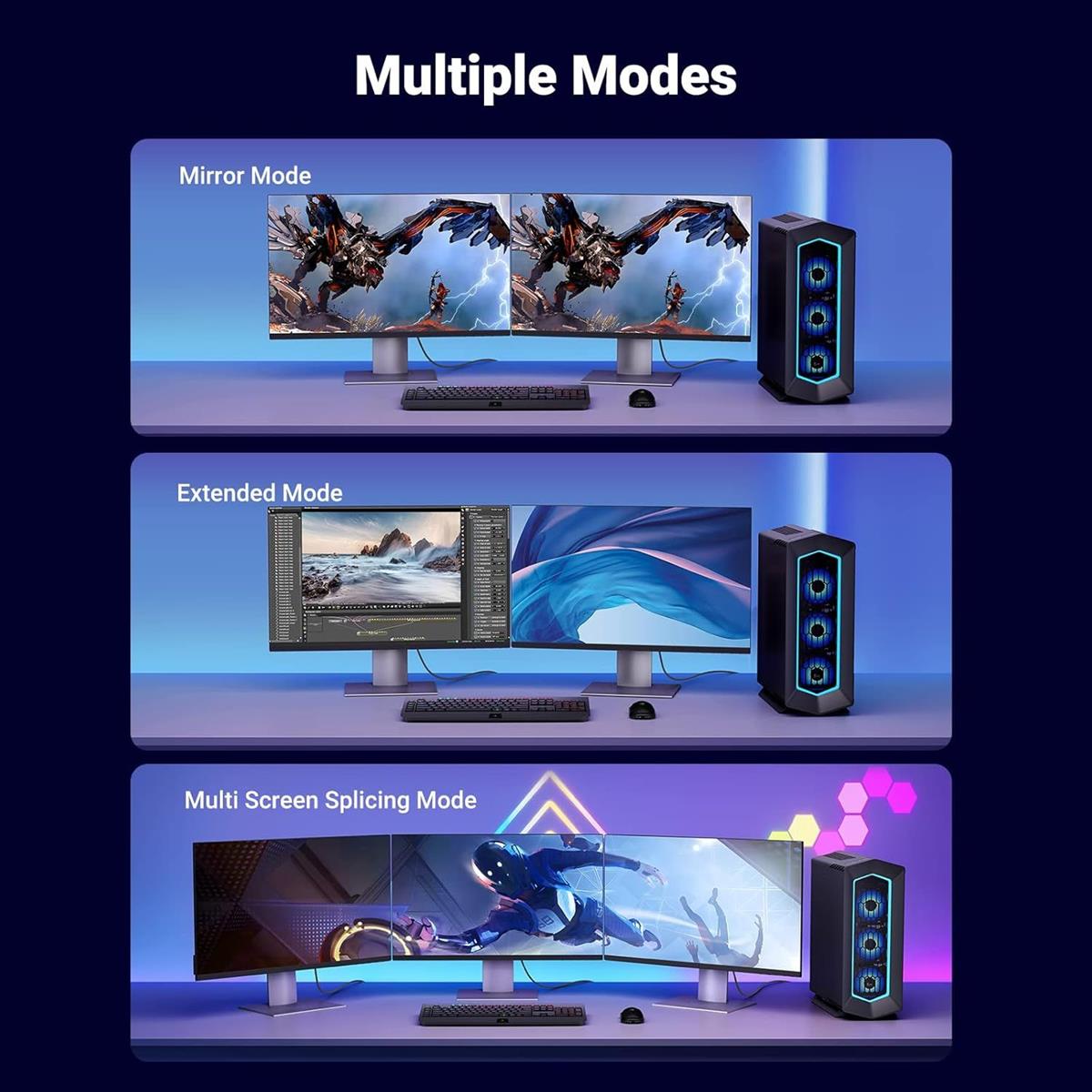 UGreen DisplayPort 1.4 Certified Cable 5M, 8k DisplayPort to DisplayPort Cable Nylon Braided DP to DP (8K@60Hz and 4K@144Hz) Support 32.4Gbps HDR HDCP Gaming Monitor Cable for Laptop PC TV - PakByte  