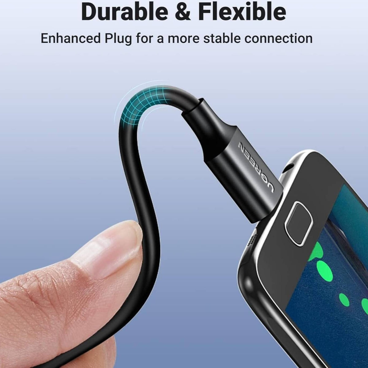 UGREEN 10843 USB 3.0 A Male To Micro USB 3.0 Male Cable - Black - 2M