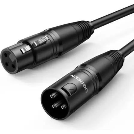 UGREEN 20712 AV130 XLR Microphone Extension Cable – 3-Pin XLR Male to Female - 5 Meter
