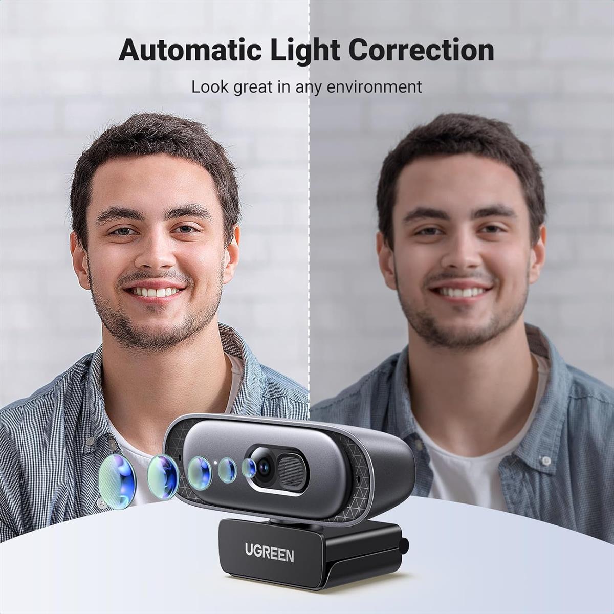Ugreen 2K Webcam for PC, Full HD 1080p/60fps Web Cam - PakByte Computers  