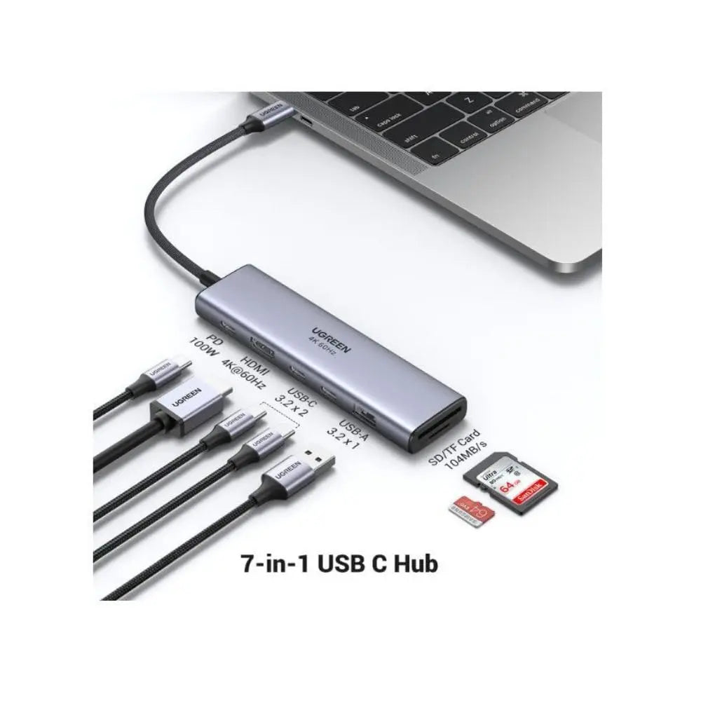 Ugreen 45521  7 in 1 USB-C Hub 4K HDMI Multiport Adapter