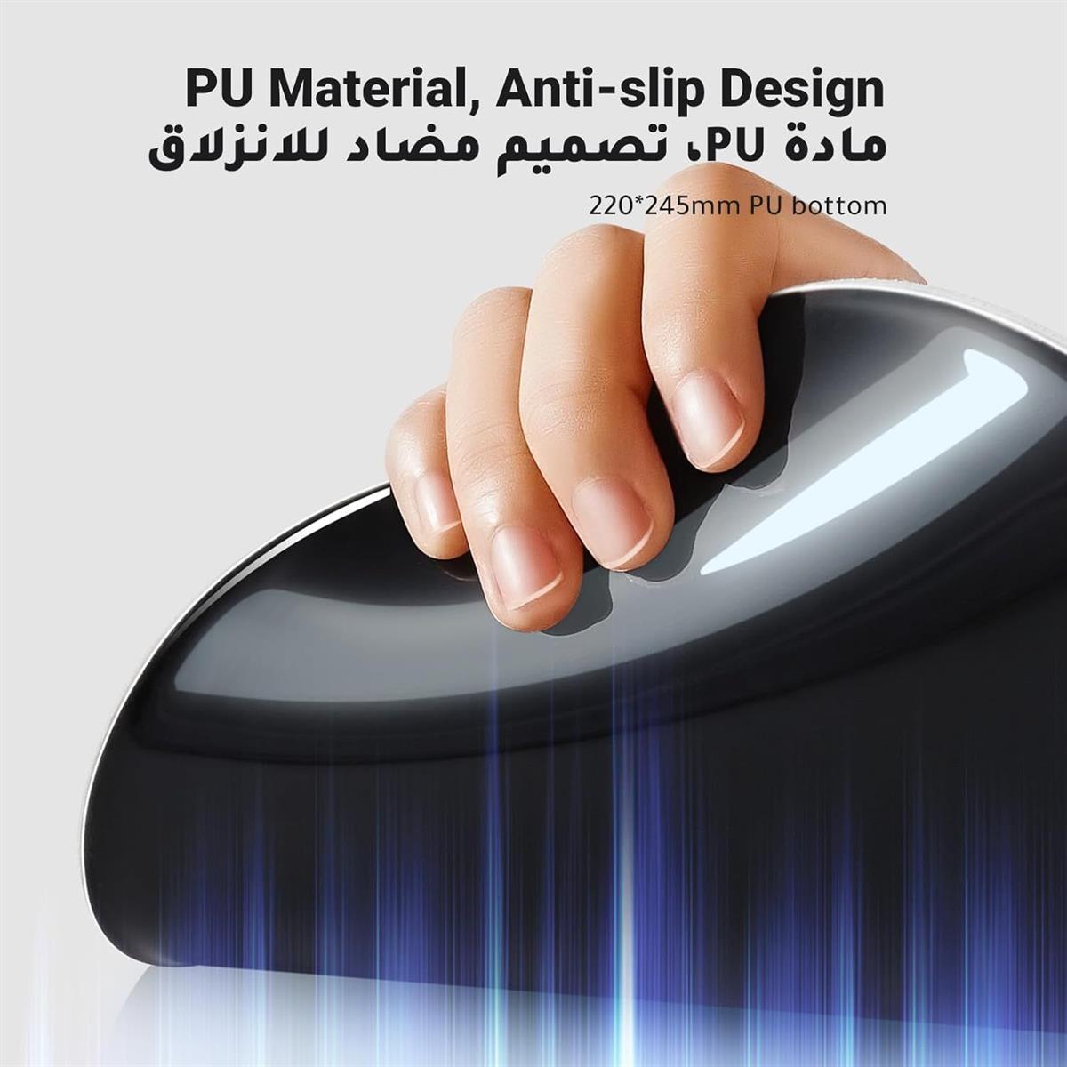 Ugreen Ergonomic Mouse Pad with Wrist Rest - Black - PakByte Computers  