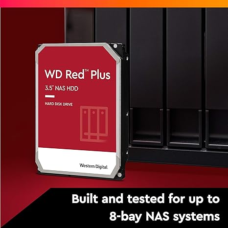 WD Red Plus 2TB NAS Internal Hard Drive 3.5" SATA