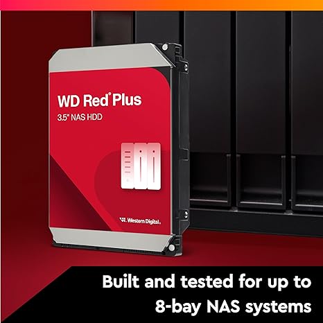 WD Red Plus 2TB NAS Internal Hard Drive 3.5" SATA