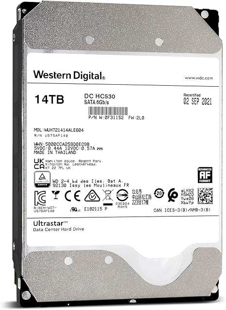 WD ULTRASTAR 14TB SATA 3.5" Internal Hard Drive