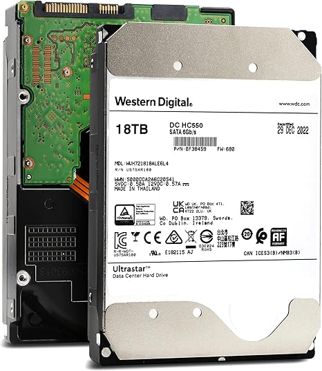 WD ULTRASTAR 18TB 3.5" SATA Internal Hard Drive