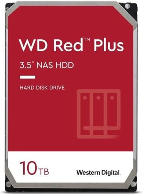 WD Red Plus NAS 10TB Internal Hard Drive SATA 3.5"
