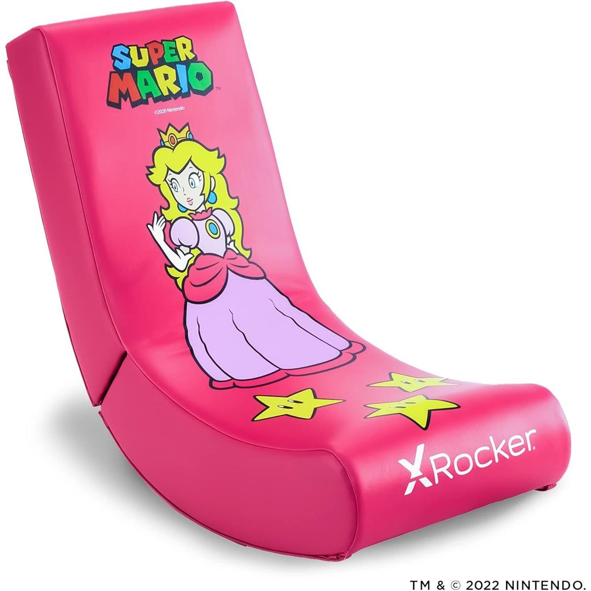X Rocker Super Mario All-Star Peach Floor Rocker Nintendo Gaming Chair - Pink - PakByte Computers  
