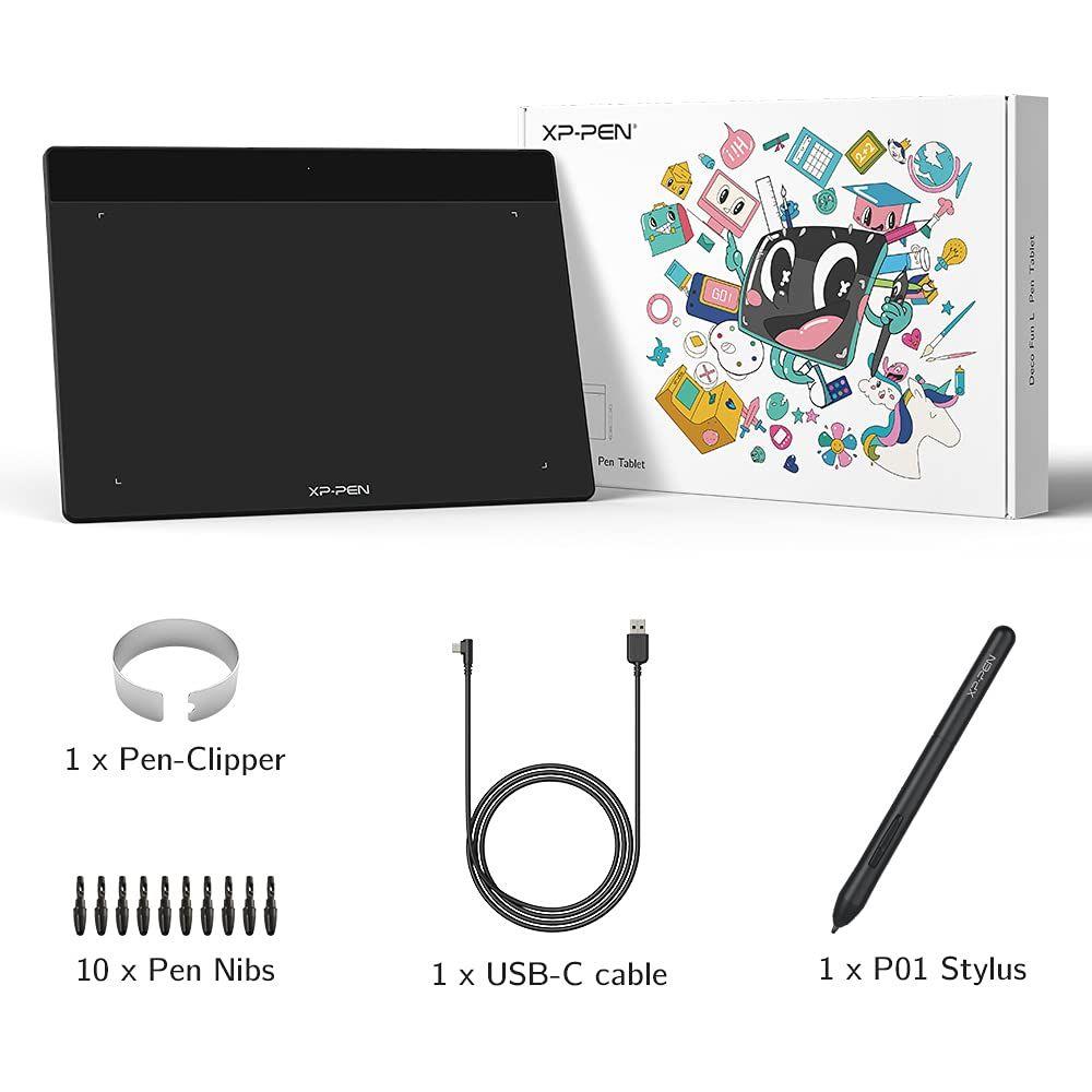 XP-Pen Deco Fun L 10x6 Inches Graphic Tablet - Black - PakByte Computers  
