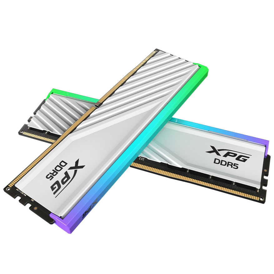 XPG Lancer Blade RGB 64GB (32GBx2) 6000MHz C30 DDR5 Memory Kit - White