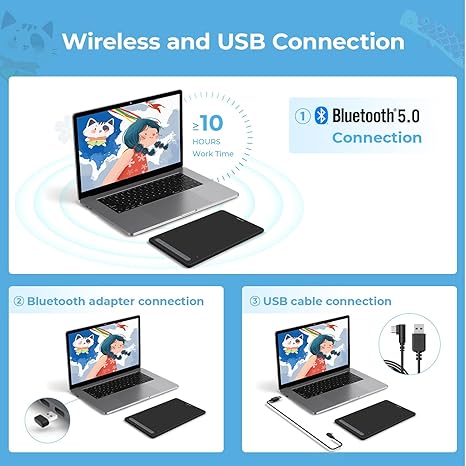 XPPen Deco LW Wireless Drawing Tablet- 10x6 Bluetooth Graphic Tablet - PakByte Computers  