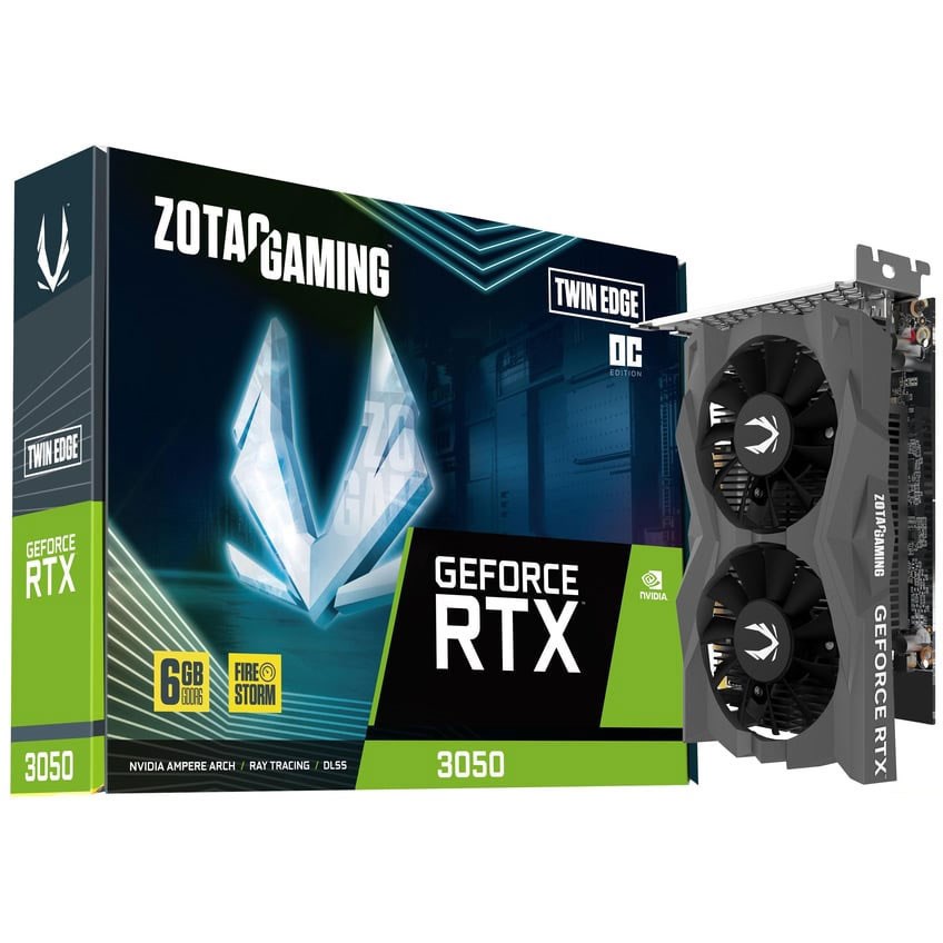 ZOTAC GAMING GeForce RTX 3050 6GB GDDR6 Twin Edge OC Video Graphics Card - ZT-A30510H-10L - PakByte  