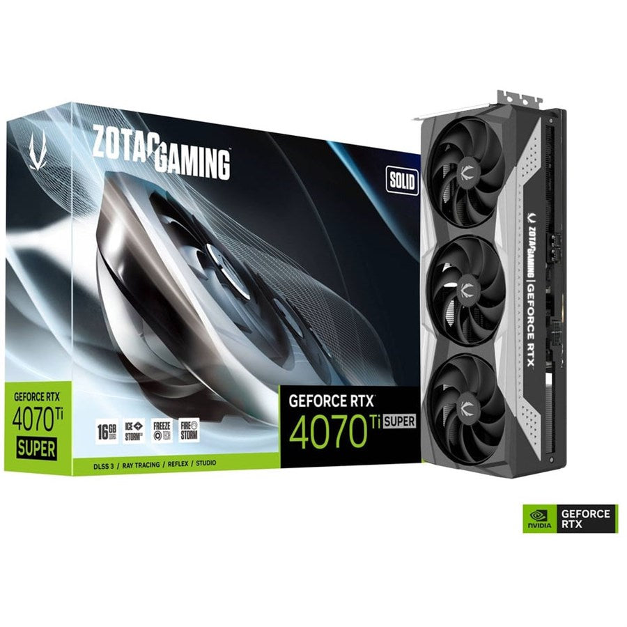 ZOTAC GAMING GeForce RTX 4070 Ti SUPER SOLID 16GB GDDR6X Video Graphics Card - ZT-D40730R-10P - PakByte  