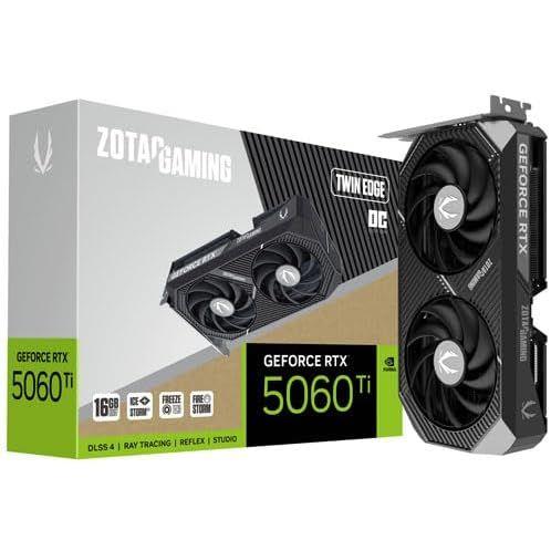 Zotac Gaming GeForce RTX 5060 Ti 16GB Twin Edge OC DLSS 4 16GB GDDR7 128-bit 28 Gbps PCIE 5.0 Gaming Graphics Card