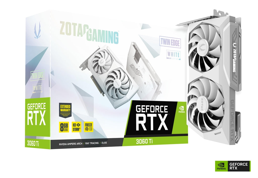ZOTAC Gaming GeForce RTX 3060 Twin Edge OC 12GB GDDR6 Gaming Graphics Card - White