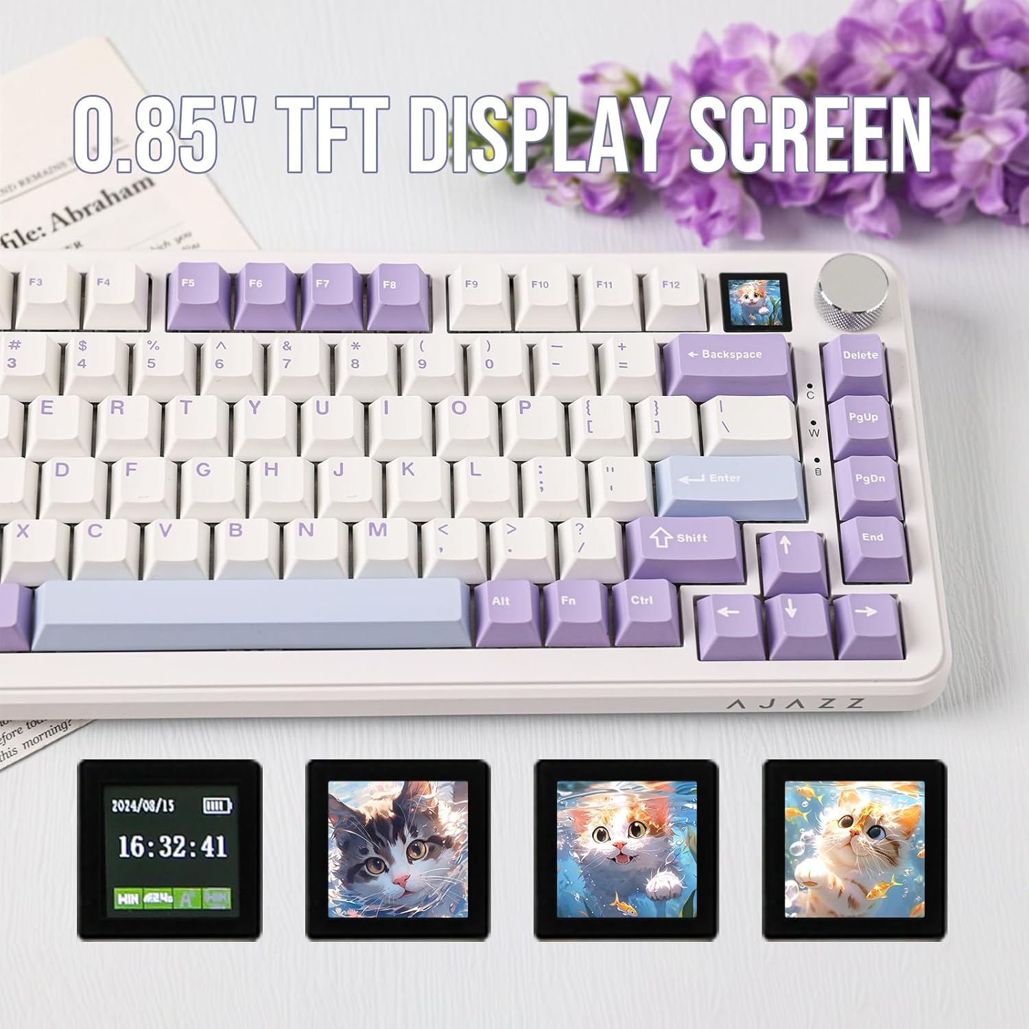 Ajazz AK820 Max HE Hall Effect Magnetic Gaming Keyboard - White