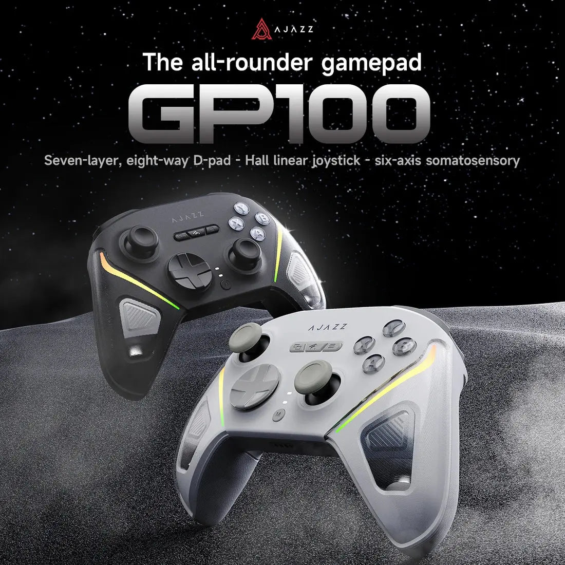 Ajazz GP100 Pro Tri-Mode Wireless Gaming Controller - White