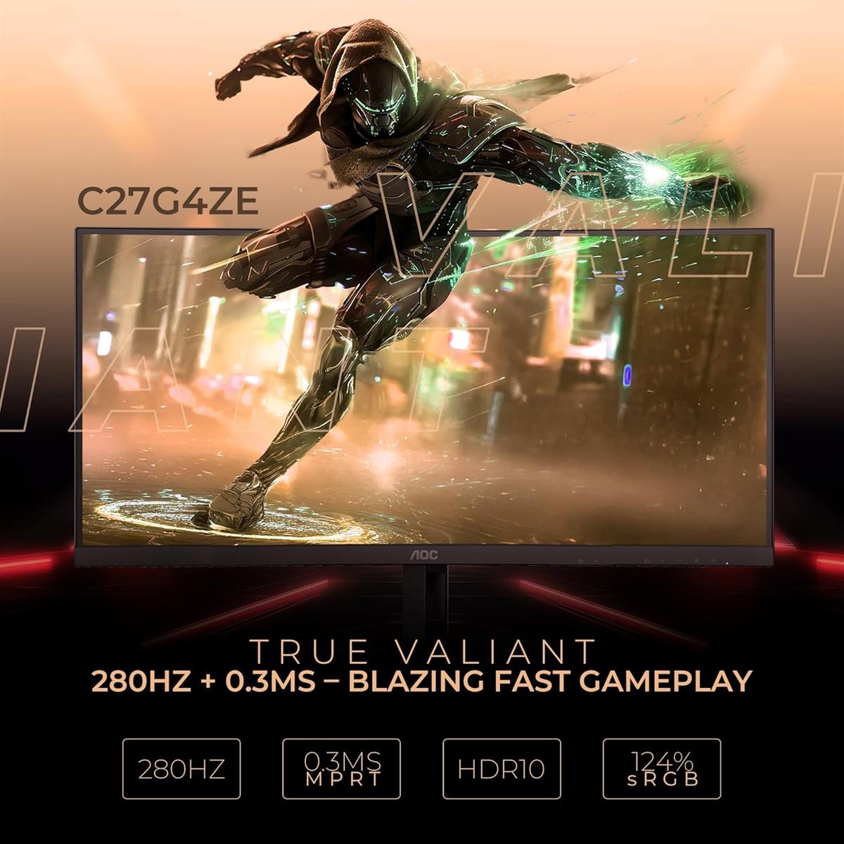 AOC C27G4ZE 27" 280Hz, 1920 × 1080 FHD Curved Ultra-Fast Gaming Monitor - PakByte Computers  