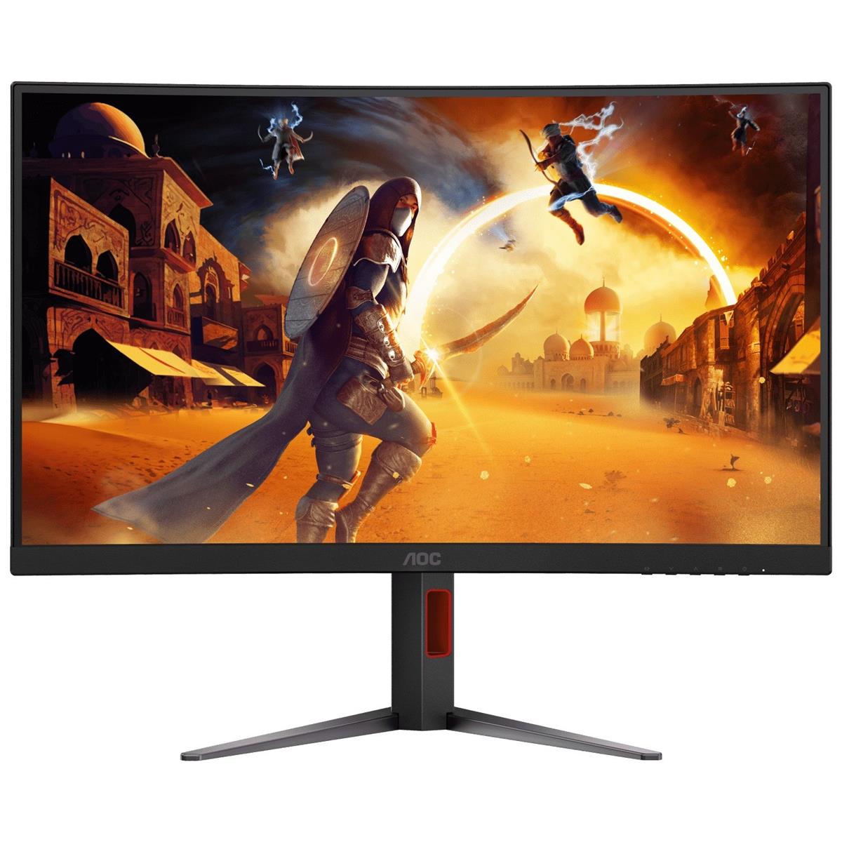 AOC CQ27G4 27" Curved Gaming Monitor, QHD 2K 2560x1440, 1500R VA, 180Hz 0.5ms, AMD FreeSync Premium