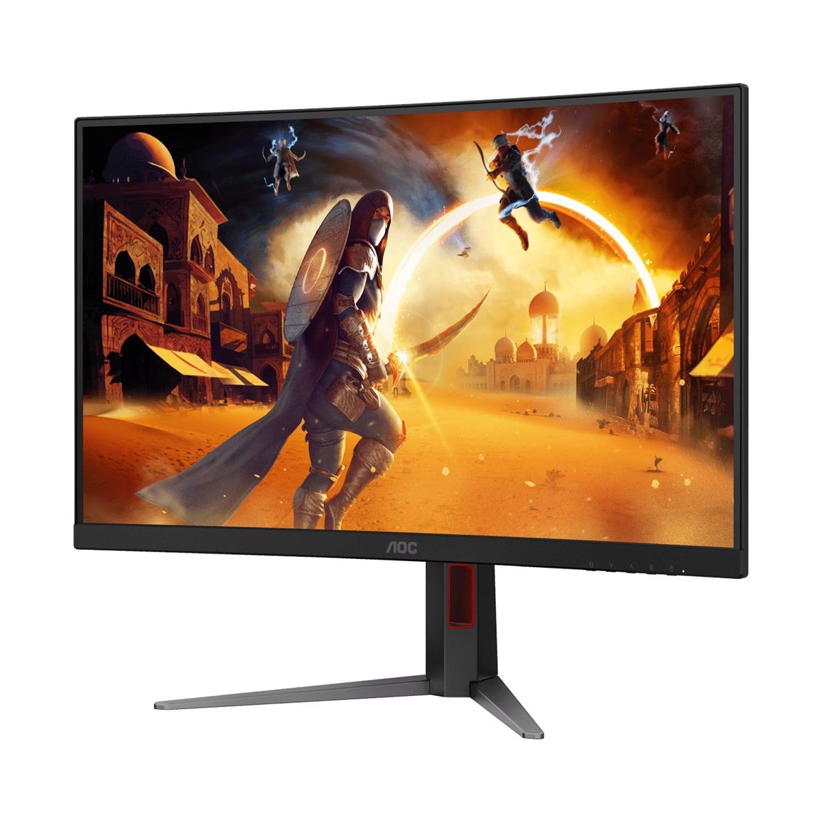 AOC CQ27G4 27" Curved Gaming Monitor, QHD 2K 2560x1440, 1500R VA, 180Hz 0.5ms, AMD FreeSync Premium