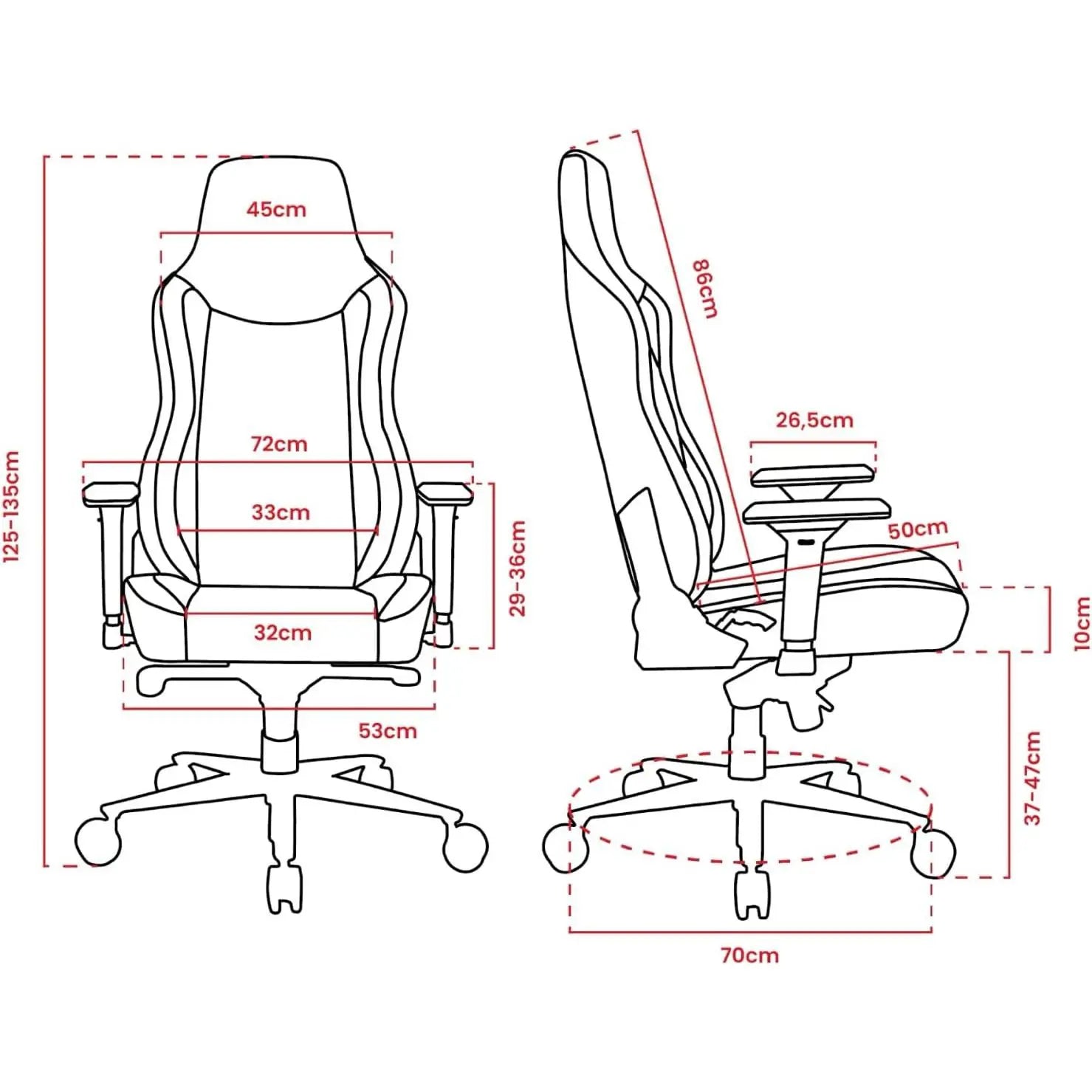 Arozzi Vernazza Soft Fabric Durable Ergonomic Office and Gaming Chair - Blue