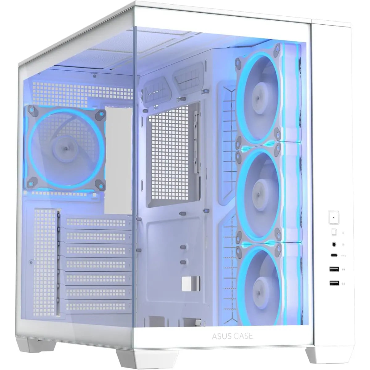 Asus A32 Plus TG ARGB White Mid-Tower ATX Case - White