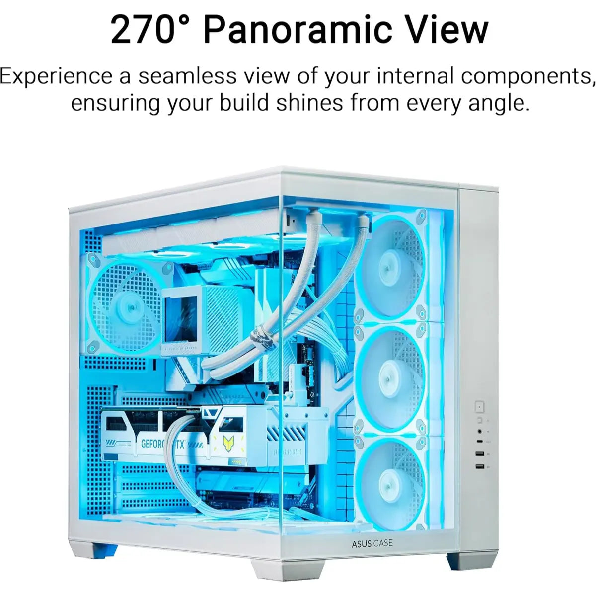 Asus A32 Plus TG ARGB White Mid-Tower ATX Case - White - PakByte Computers  