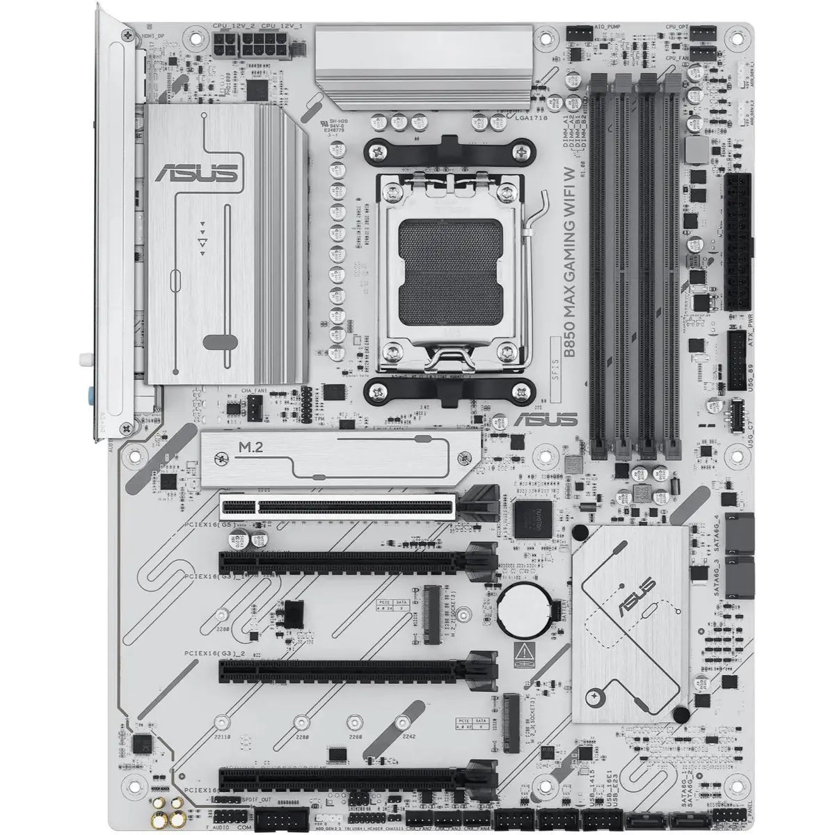 Asus B850 Max Gaming WIFI AMD AM5 ATX Motherboard - White