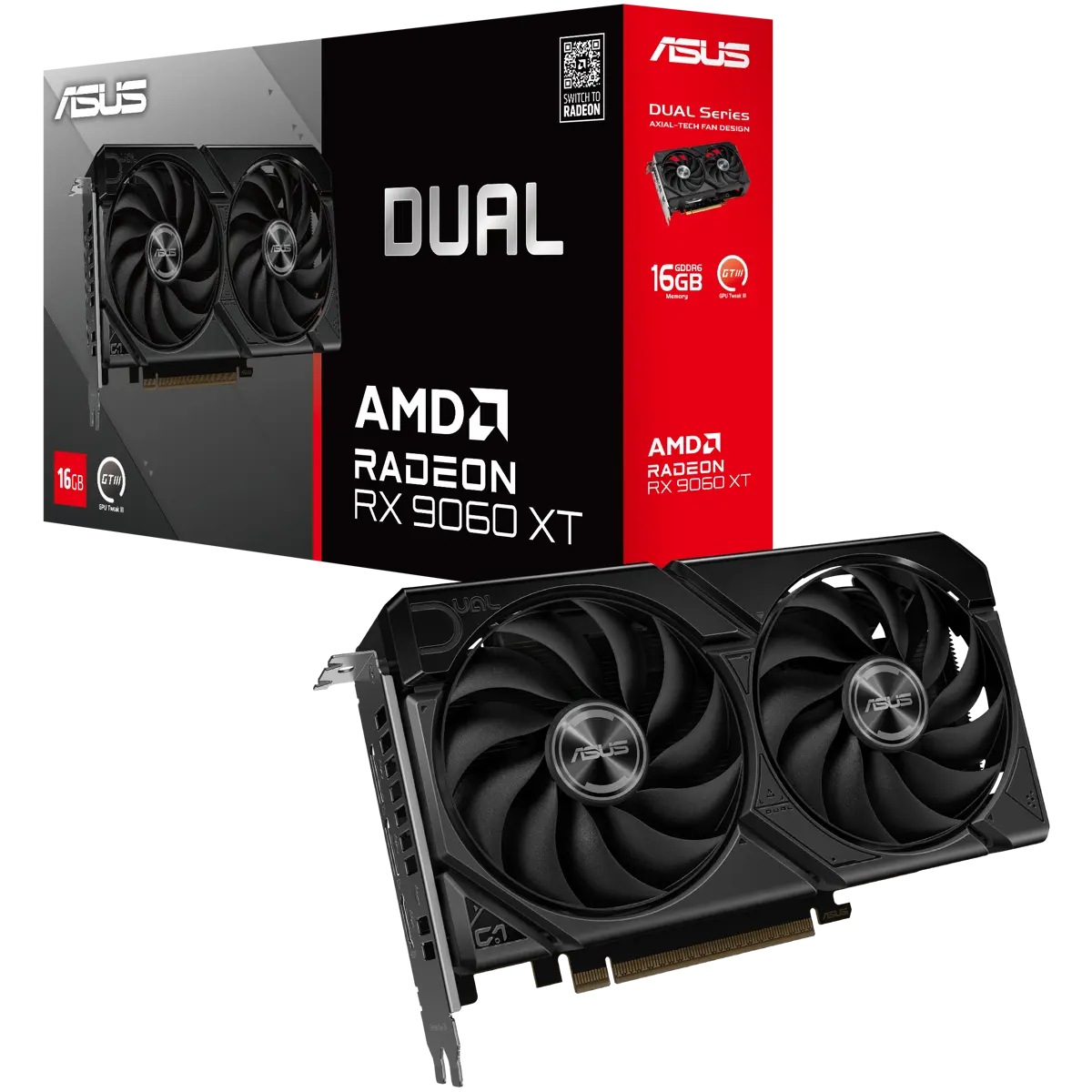 Asus Dual Radeon RX 9060 XT 16GB GDDR6 Graphics Card