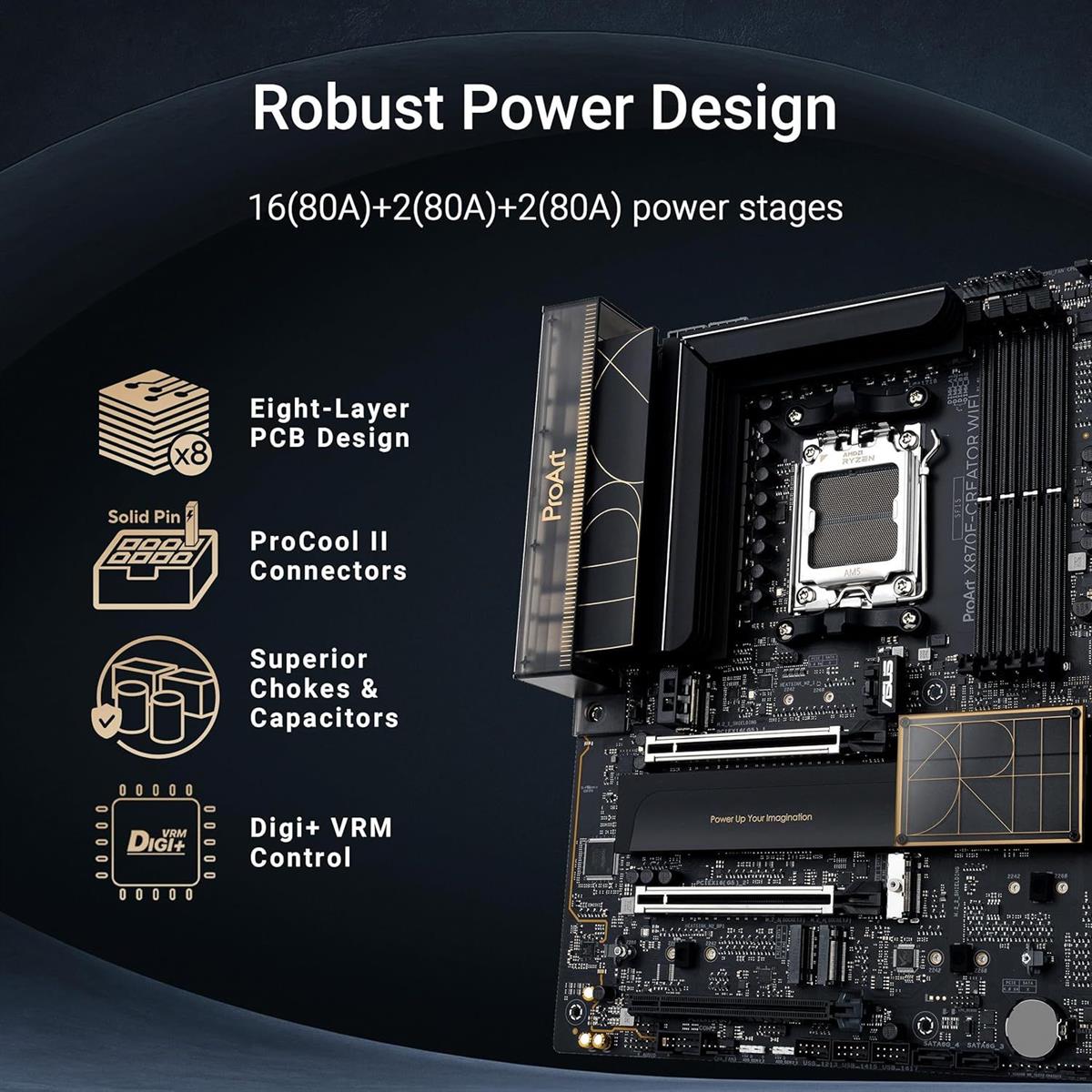 Asus ProArt X870E-Creator Wifi DDR5 AMD AM5 X870E ATX Motherboard